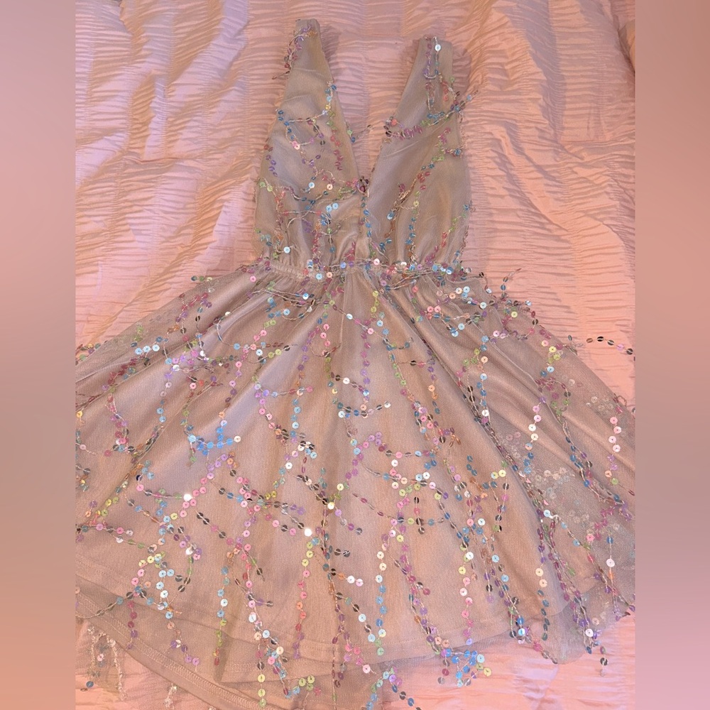Gorgeous pink/nude sequin dress!